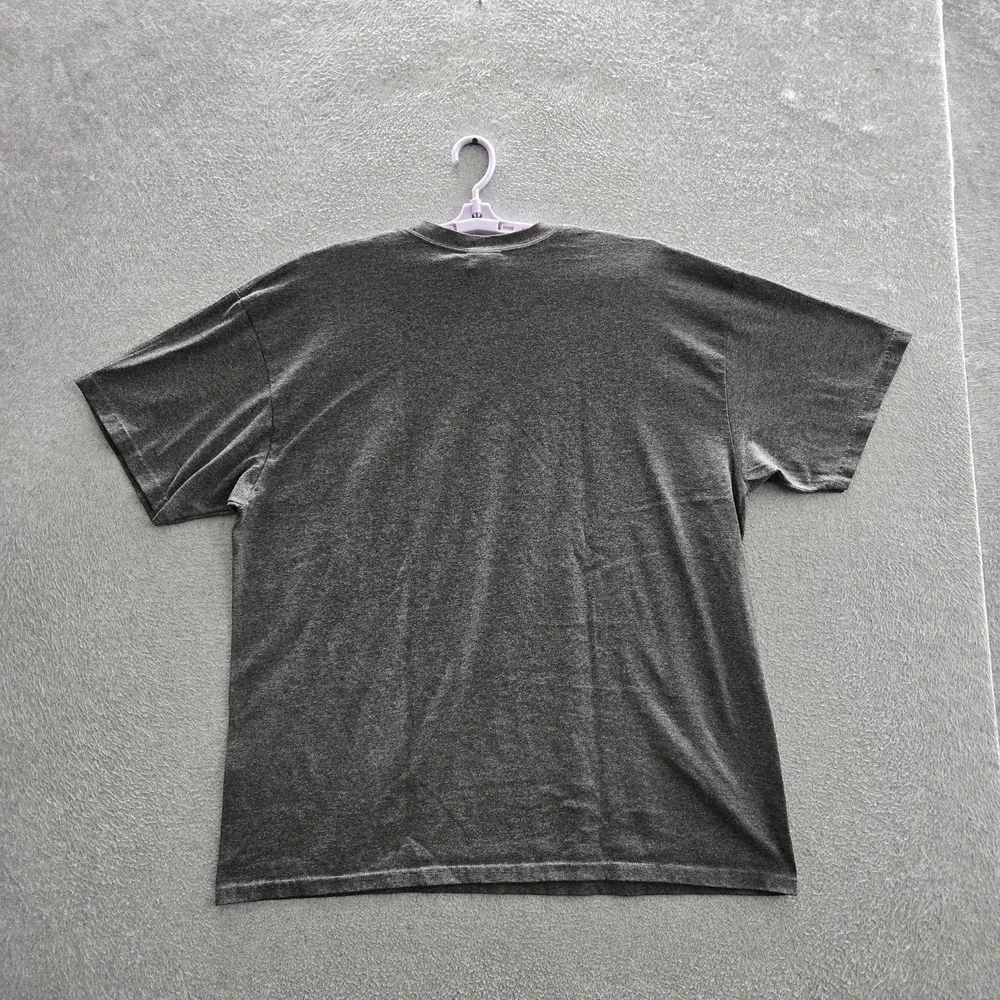 VINTAGE Nike Men Shirt XXL Gray Logo Short Sleeve Mini Swoosh Embroidered